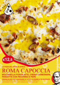Roma Capoccia, AOO! È il trionfo della Carbonara in pizzeria! | La pizza del mese